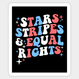 Stars Stripes And Equal Rights 4th Of July Women's Rights Sticker